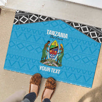 Custom Tanzania Cricket Rubber Doormat Go Cows Sporty African Pattern - Wonder Print Shop