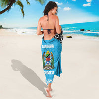 Custom Tanzania Cricket Sarong Go Cows Sporty African Pattern - Wonder Print Shop