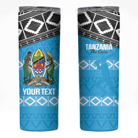 Custom Tanzania Cricket Skinny Tumbler Go Cows Sporty African Pattern - Wonder Print Shop