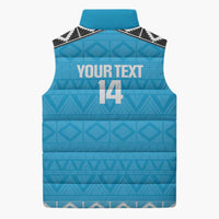 Custom Tanzania Cricket Sleeveless Puffer Jacket Go Cows Sporty African Pattern - Wonder Print Shop