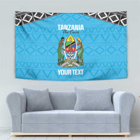 Custom Tanzania Cricket Tapestry Go Cows Sporty African Pattern - Wonder Print Shop