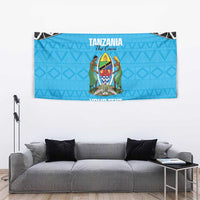 Custom Tanzania Cricket Tapestry Go Cows Sporty African Pattern - Wonder Print Shop