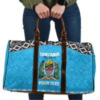 Custom Tanzania Cricket Travel Bag Go Cows Sporty African Pattern - Wonder Print Shop