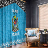 Custom Tanzania Cricket Window Curtain Go Cows Sporty African Pattern - Wonder Print Shop