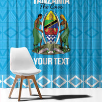 Custom Tanzania Cricket Window Curtain Go Cows Sporty African Pattern - Wonder Print Shop