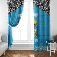 Custom Tanzania Cricket Window Curtain Go Cows Sporty African Pattern - Wonder Print Shop