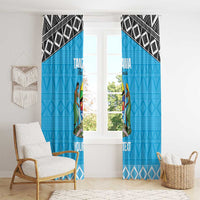 Custom Tanzania Cricket Window Curtain Go Cows Sporty African Pattern - Wonder Print Shop