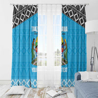 Custom Tanzania Cricket Window Curtain Go Cows Sporty African Pattern - Wonder Print Shop