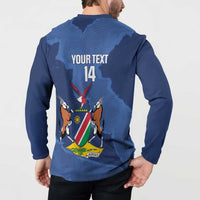 Custom Namibia Cricket Button Sweatshirt Go Eagles Est 1992 - Wonder Print Shop