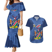 Custom Namibia Cricket Couples Matching Mermaid Dress and Hawaiian Shirt Go Eagles Est 1992 - Wonder Print Shop