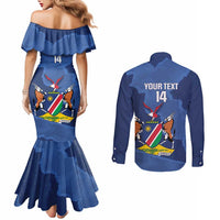 Custom Namibia Cricket Couples Matching Mermaid Dress and Long Sleeve Button Shirt Go Eagles Est 1992 - Wonder Print Shop