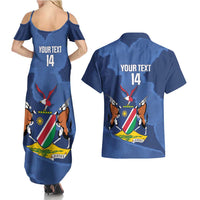 Custom Namibia Cricket Couples Matching Summer Maxi Dress and Hawaiian Shirt Go Eagles Est 1992 - Wonder Print Shop