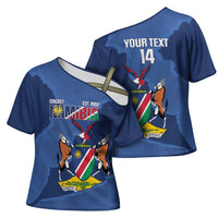 Custom Namibia Cricket Cross Shoulder Shirt Go Eagles Est 1992 - Wonder Print Shop