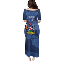 Custom Namibia Cricket Family Matching Puletasi and Hawaiian Shirt Go Eagles Est 1992 - Wonder Print Shop