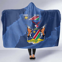 Custom Namibia Cricket Hooded Blanket Go Eagles Est 1992 - Wonder Print Shop