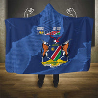 Custom Namibia Cricket Hooded Blanket Go Eagles Est 1992 - Wonder Print Shop
