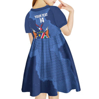 Custom Namibia Cricket Kid Short Sleeve Dress Go Eagles Est 1992 - Wonder Print Shop