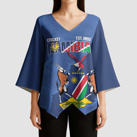 Custom Namibia Cricket Kimono Sleeve Blouse Go Eagles Est 1992 - Wonder Print Shop