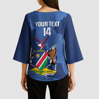 Custom Namibia Cricket Kimono Sleeve Blouse Go Eagles Est 1992 - Wonder Print Shop