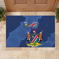 Custom Namibia Cricket Rubber Doormat Go Eagles Est 1992 - Wonder Print Shop