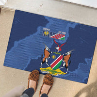 Custom Namibia Cricket Rubber Doormat Go Eagles Est 1992 - Wonder Print Shop