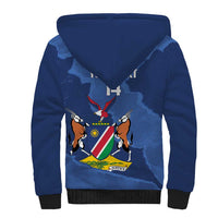 Custom Namibia Cricket Sherpa Hoodie Go Eagles Est 1992 - Wonder Print Shop