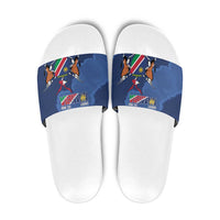 Custom Namibia Cricket Slide Sandals Go Eagles Est 1992 - Wonder Print Shop
