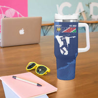 Custom Namibia Cricket Tumbler With Handle Go Eagles Est 1992 - Wonder Print Shop