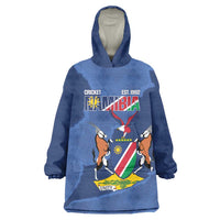 Custom Namibia Cricket Wearable Blanket Hoodie Go Eagles Est 1992 - Wonder Print Shop