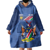 Custom Namibia Cricket Wearable Blanket Hoodie Go Eagles Est 1992 - Wonder Print Shop