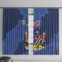 Custom Namibia Cricket Window Curtain Go Eagles Est 1992 - Wonder Print Shop