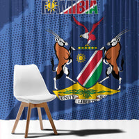 Custom Namibia Cricket Window Curtain Go Eagles Est 1992 - Wonder Print Shop