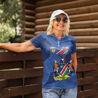 Custom Namibia Cricket Women Polo Shirt Go Eagles Est 1992 - Wonder Print Shop