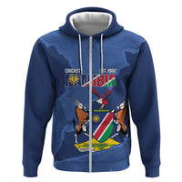 Custom Namibia Cricket Zip Hoodie Go Eagles Est 1992 - Wonder Print Shop