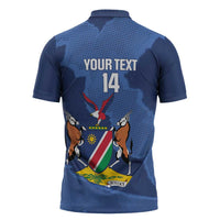 Custom Namibia Cricket Zipper Polo Shirt Go Eagles Est 1992 - Wonder Print Shop