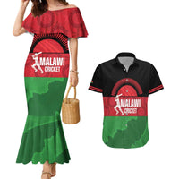 Custom Malawi Cricket Couples Matching Mermaid Dress and Hawaiian Shirt Go Champions Flag Style - Wonder Print Shop