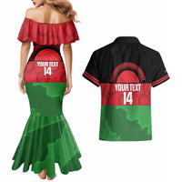 Custom Malawi Cricket Couples Matching Mermaid Dress and Hawaiian Shirt Go Champions Flag Style - Wonder Print Shop