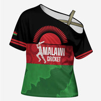 Custom Malawi Cricket Cross Shoulder Shirt Go Champions Flag Style - Wonder Print Shop