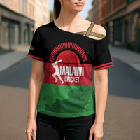 Custom Malawi Cricket Cross Shoulder Shirt Go Champions Flag Style - Wonder Print Shop