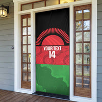 Custom Malawi Cricket Door Cover Go Champions Flag Style - Wonder Print Shop
