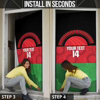 Custom Malawi Cricket Door Cover Go Champions Flag Style - Wonder Print Shop