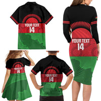 Custom Malawi Cricket Family Matching Long Sleeve Bodycon Dress and Hawaiian Shirt Go Champions Flag Style - Wonder Print Shop