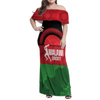 Custom Malawi Cricket Family Matching Off Shoulder Maxi Dress and Hawaiian Shirt Go Champions Flag Style - Wonder Print Shop