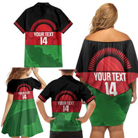 Custom Malawi Cricket Family Matching Off Shoulder Short Dress and Hawaiian Shirt Go Champions Flag Style - Wonder Print Shop