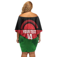 Custom Malawi Cricket Family Matching Off Shoulder Short Dress and Hawaiian Shirt Go Champions Flag Style - Wonder Print Shop