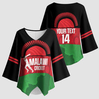 Custom Malawi Cricket Kimono Sleeve Blouse Go Champions Flag Style - Wonder Print Shop