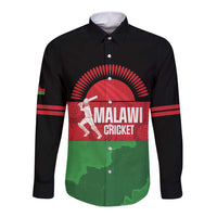 Custom Malawi Cricket Long Sleeve Button Shirt Go Champions Flag Style - Wonder Print Shop