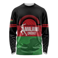 Custom Malawi Cricket Long Sleeve Shirt Go Champions Flag Style - Wonder Print Shop
