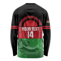 Custom Malawi Cricket Long Sleeve Shirt Go Champions Flag Style - Wonder Print Shop