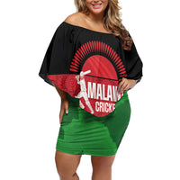 Custom Malawi Cricket Off Shoulder Short Dress Go Champions Flag Style - Wonder Print Shop